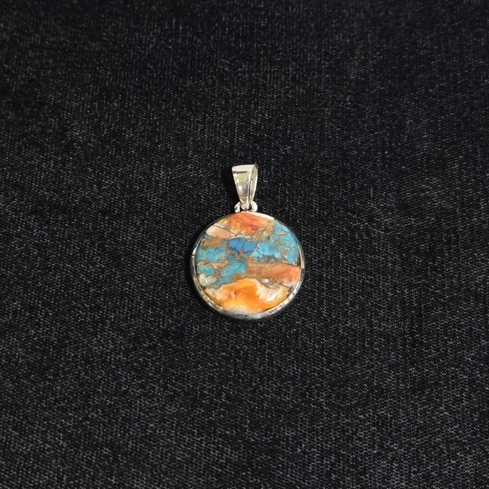 Spiny Oyster Arizona Turquoise Pendant #991